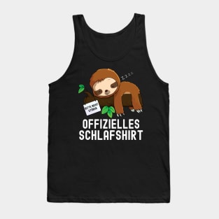 Geschenkidee Geburtstag Langschläfer Morgenmuffel , Kurzarm, Offizielles Schlafshirt Faultier Nachthemd Pyjama Geschenk Tank Top